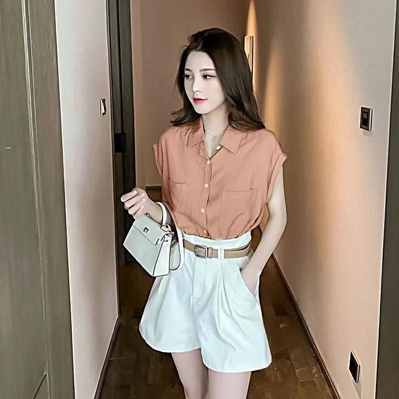 Casual Top And Shorts Fashion Two-piece Set Trendy