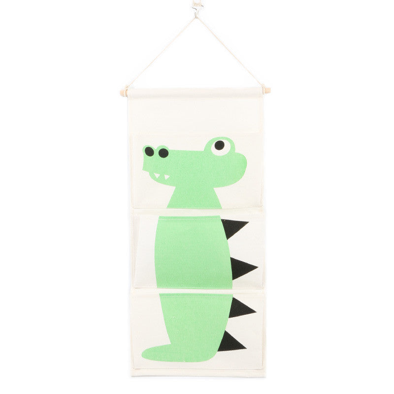 Youhan Animal Ophængspose Zakka Bomuld og Hør Tegneserie Ophængspose Opbevaringspose Bag Døren Indkøbsposer Vægdekoration Ophængspose