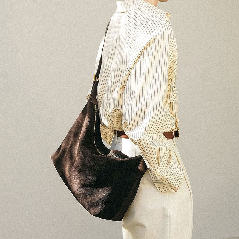 Premium Leather Commuter ShoulderCrossbody Bag