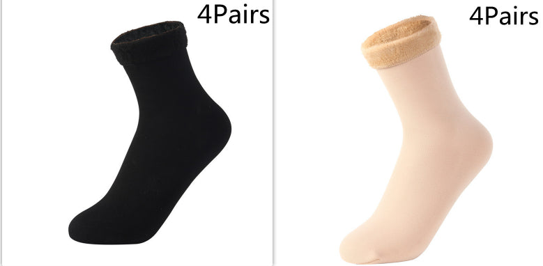 Women's Padded Velvet Warm Soft Medium Tube Socks
