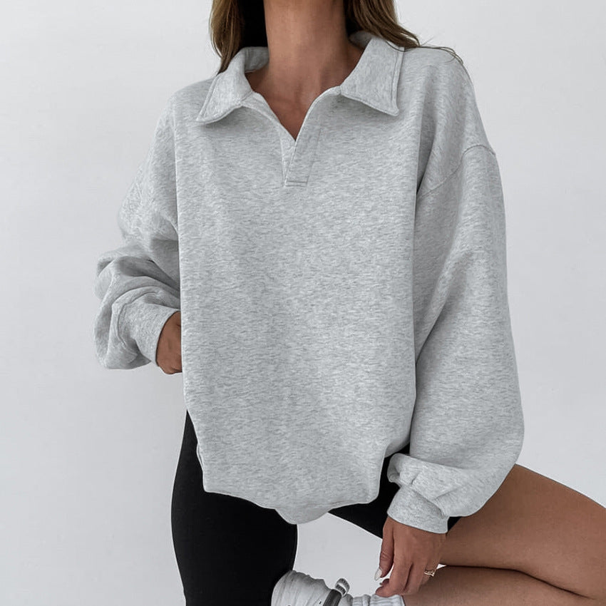 Efterår Og Vinter POLO Krave Skønhed Sweater Kvinder Striktrøje