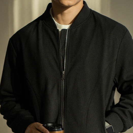 Men's Baseball Collar Simple Loose Casual Jacket