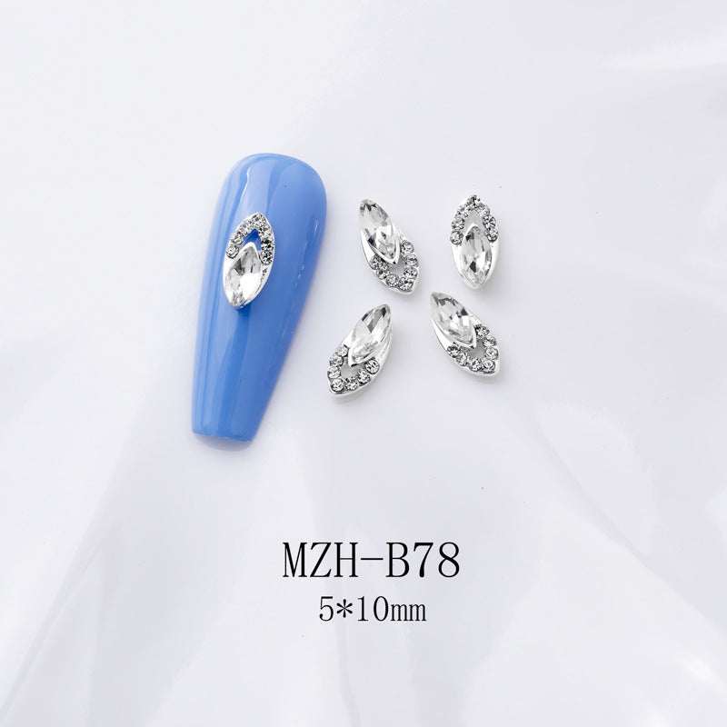 K9 Ultra-Shiny Flat-Back Rhinestones In White For Nail Art Decorations
