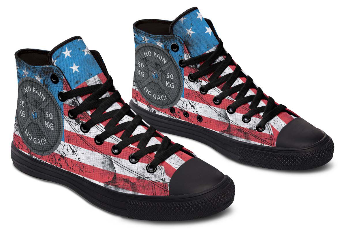 Men's And Women's Fashion Color Printing High-top Canvas Shoes