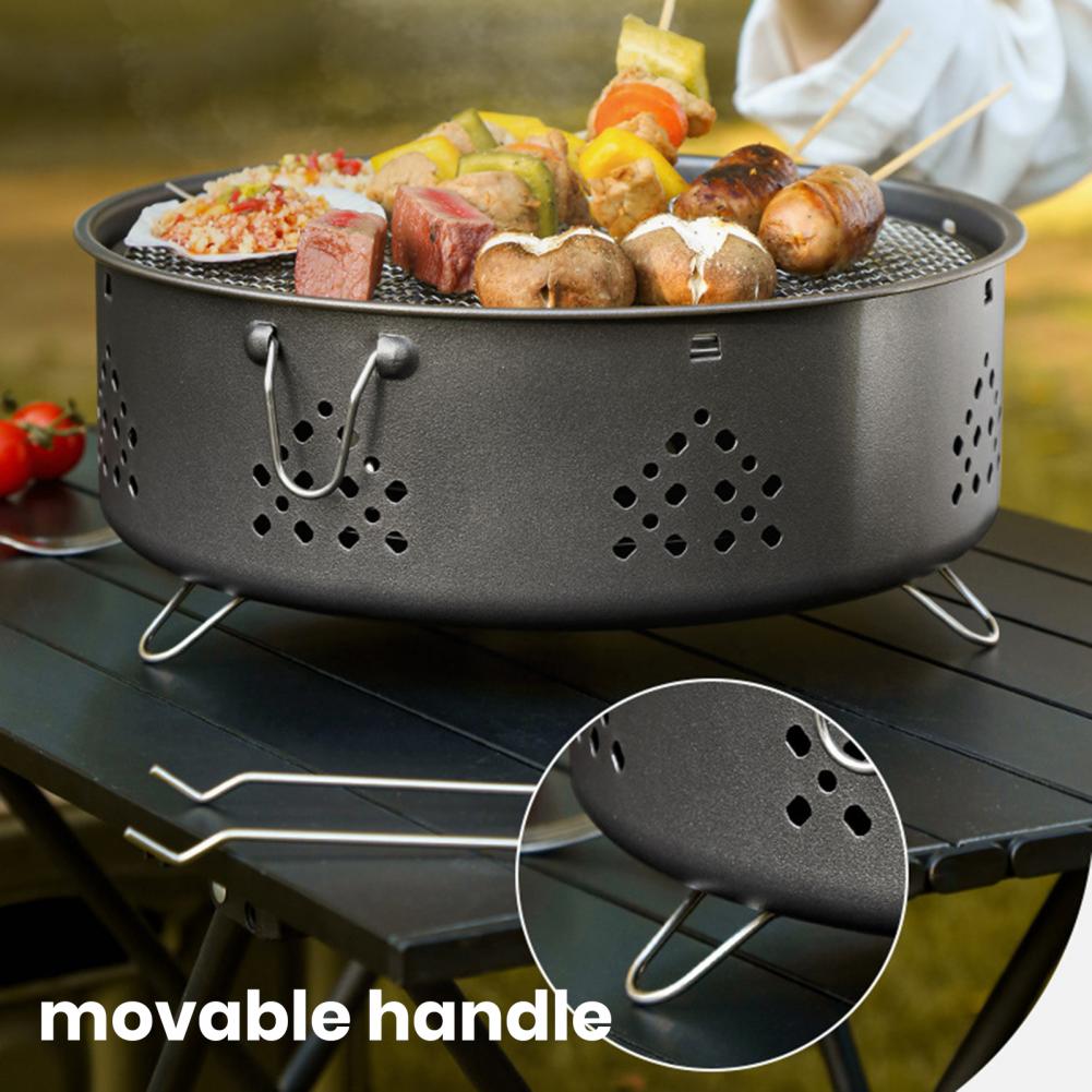 Detachable Split Installation Grill Portable Stainless Steel Campfire Grills For Outdoor Bbq Camping Picnics Lightweight Durable