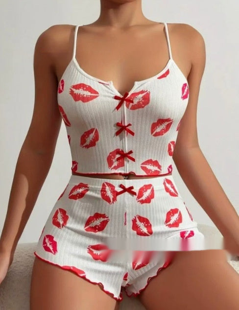 Women's Suspender Shorts Sexy Bow Suit Comfortable