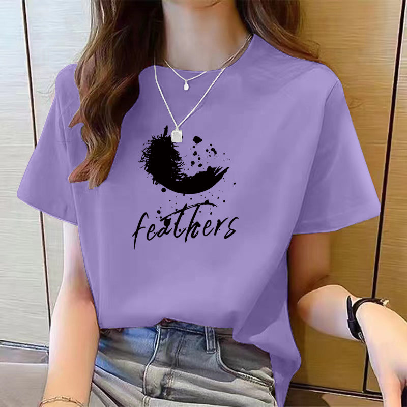 Women's Cute Bear Plus Size Cotton Short Sleeve T-shirt