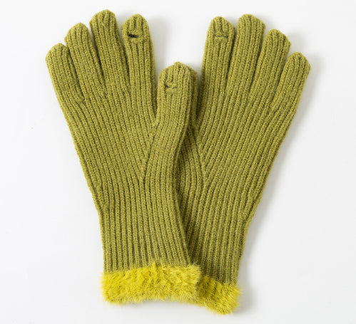 Touch Screen Finger Leakage Gloves Keep Warm Pure Color Finger