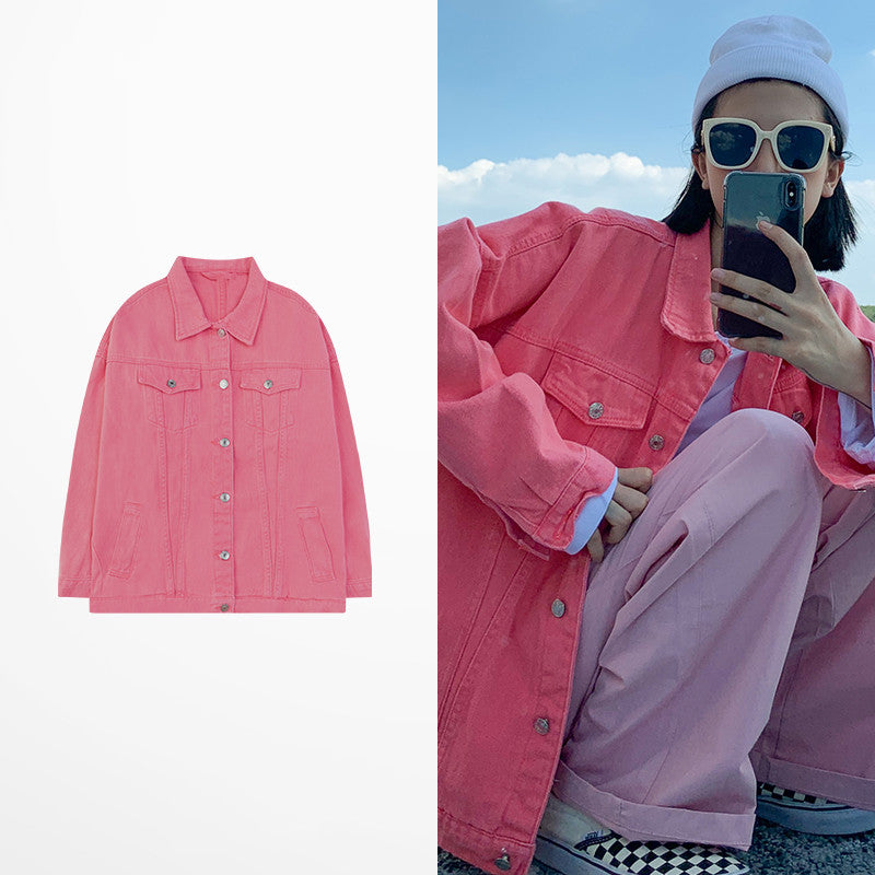 Jacket Spring Tooling Rose Red Men's Clothing