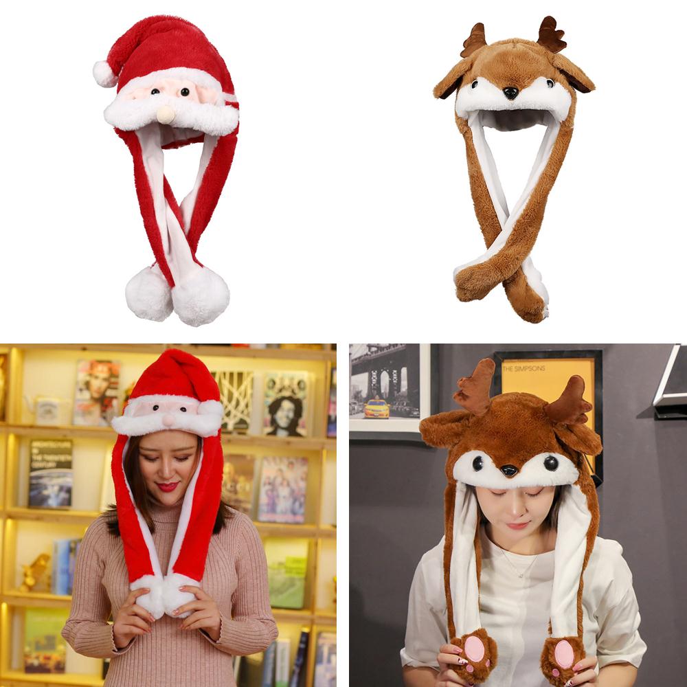 Christmas Hat Gift Led Light Newly Cute Bunny Plush Decor Gi