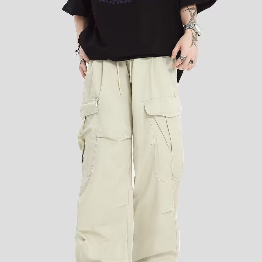 American Retro Workwear Casual Pants Loose