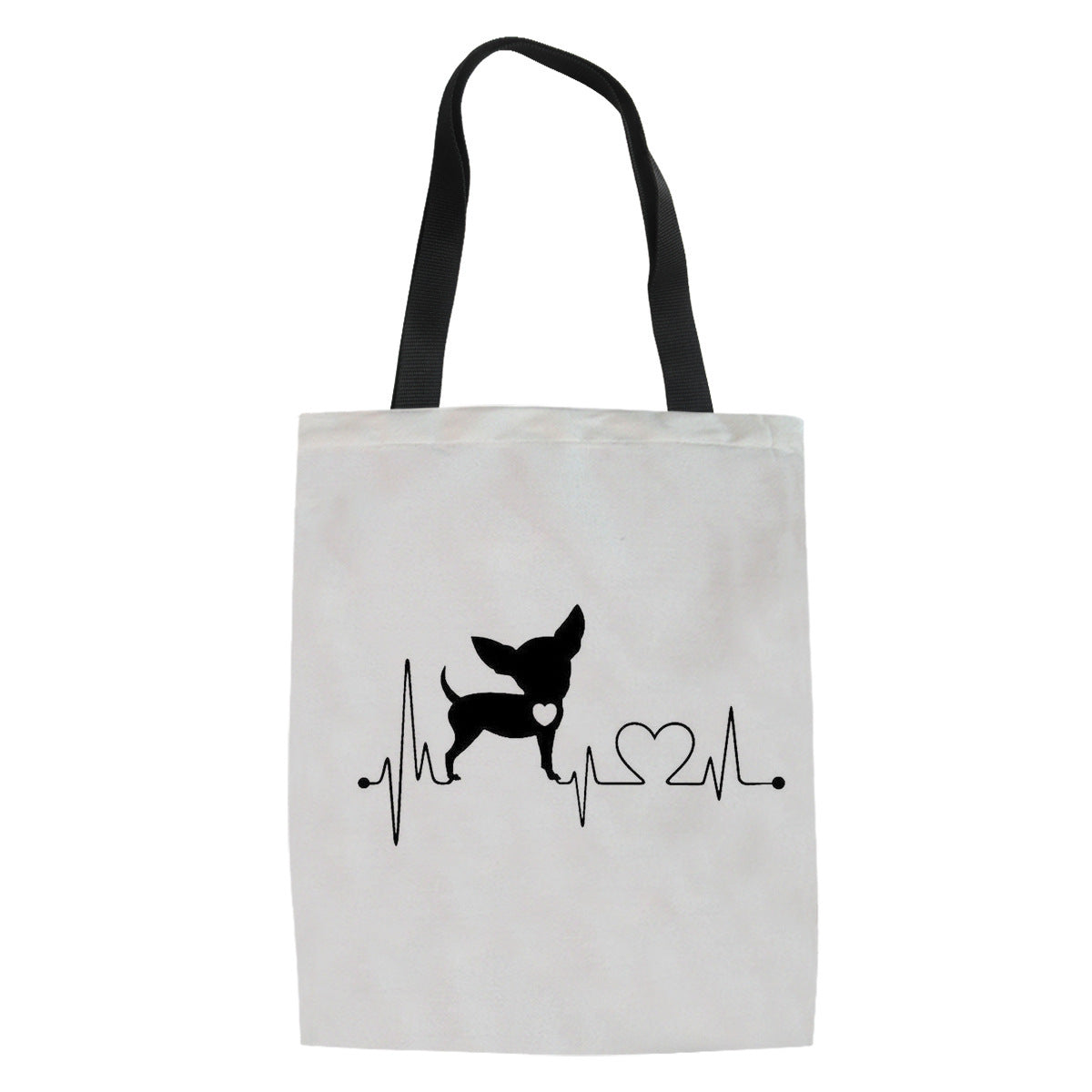 Simple Black And White Printed Tote Bag Women's Pattern