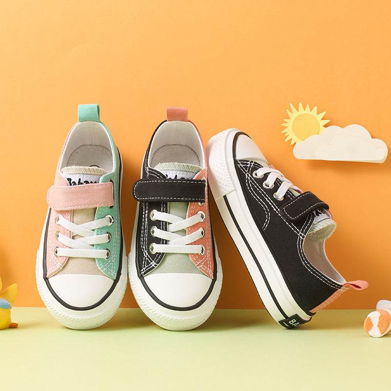Children's Canvas Shoes, Girls' Casual Shoes, Color Matching And Breathable