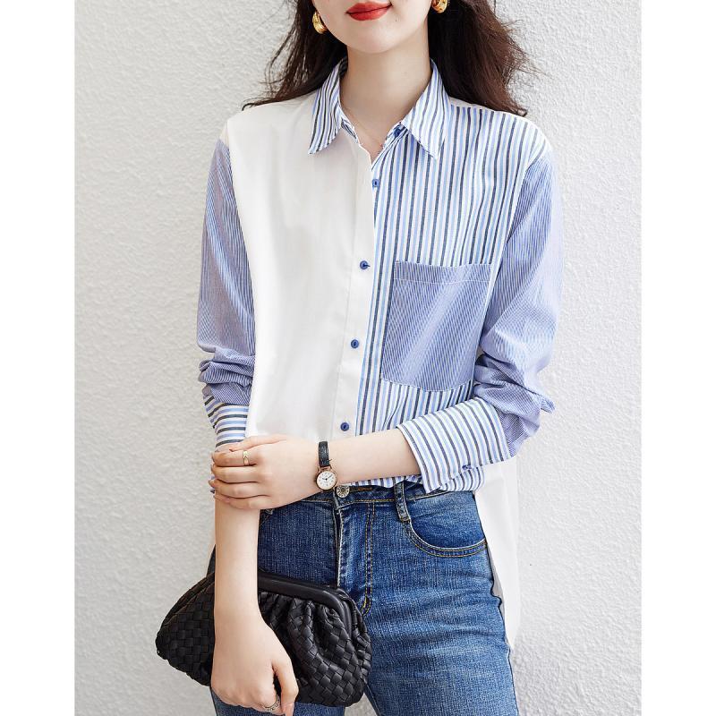 Striped Long Sleeve Fashion Women's Shirt