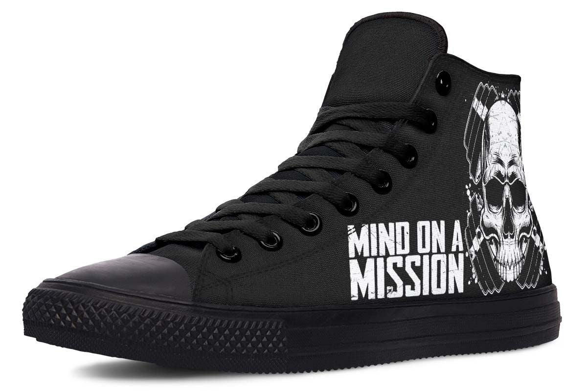 Men's And Women's Fashion Color Printing High-top Canvas Shoes
