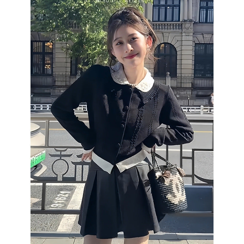 Youthful-Looking Sweater And Pleated Skirt Set That Flatters Your Figure