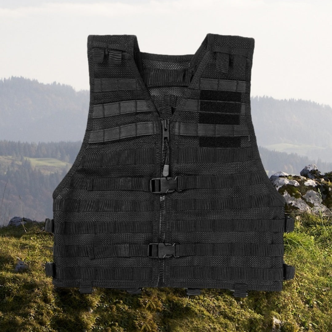 Pure Black Protective Outdoor Tactics Vest