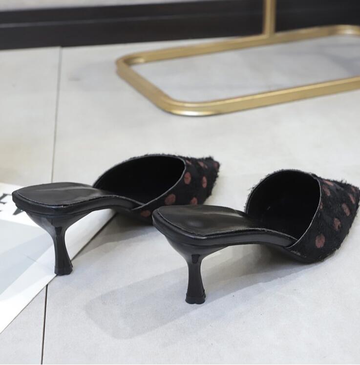 Fashion Women's Stiletto Pointed Toe Half Slippers