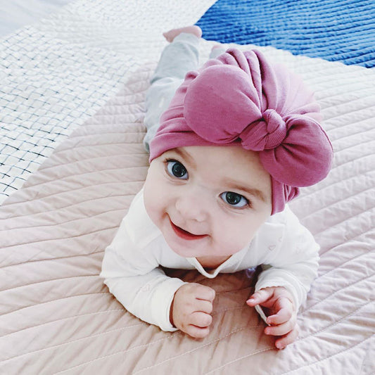 Cotton Spring And Summer Infant Indian Hat Bow Baby
