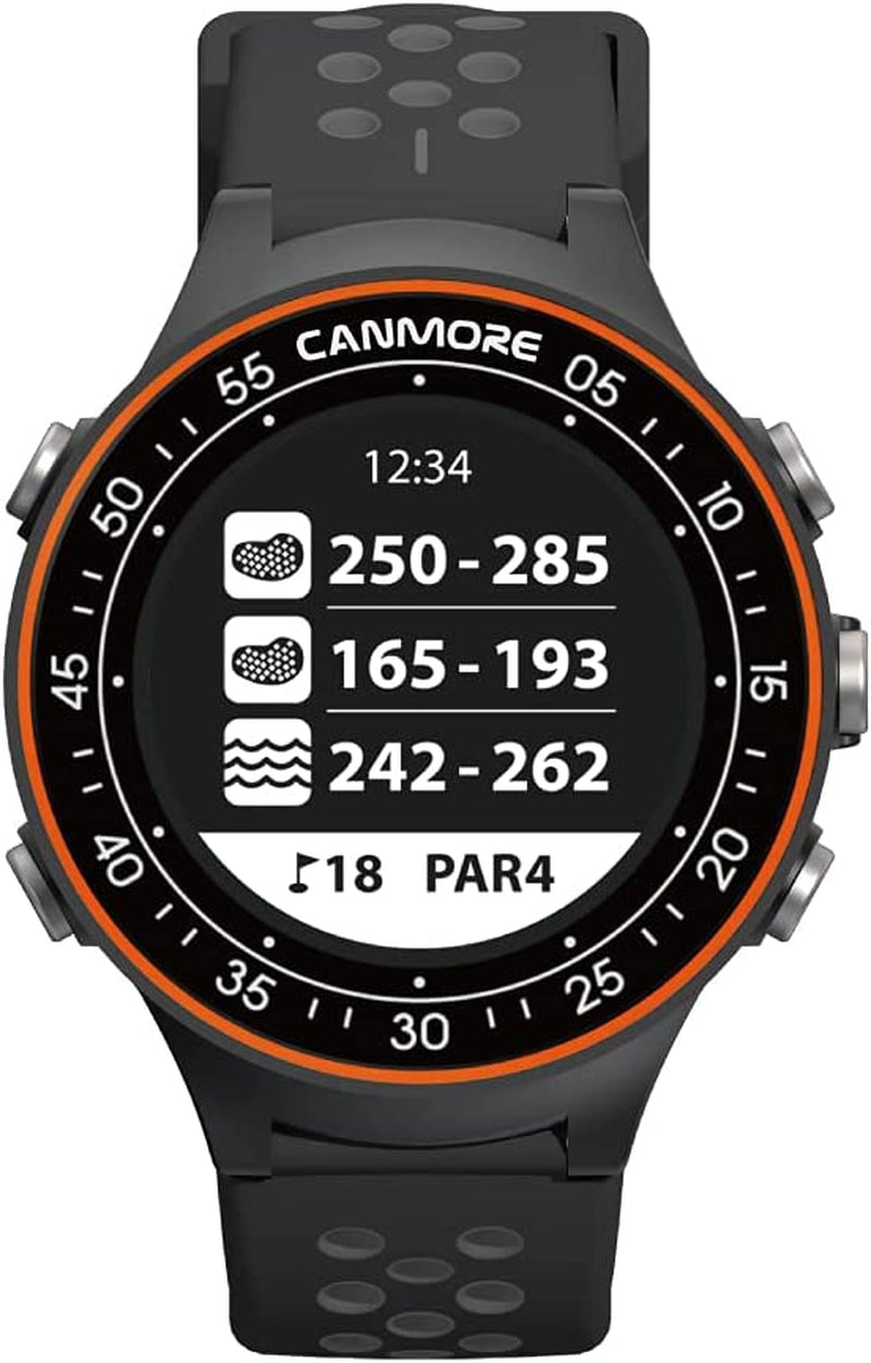 TW411 Golf GPS Watch with Fitness Tracker, 41,000+ Free Preloaded Worldwide Course, Upgraded IC Chip, Extended Battery Life, Smart Widgets, Golfers Accessories, Gift Ready, Wide LCD, Orange