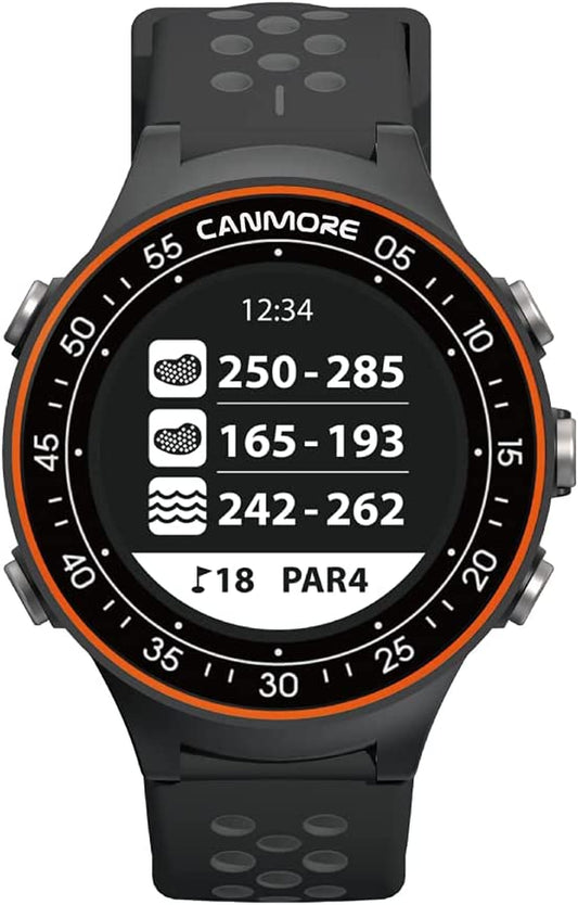 TW411 Golf GPS Watch with Fitness Tracker, 41,000+ Free Preloaded Worldwide Course, Upgraded IC Chip, Extended Battery Life, Smart Widgets, Golfers Accessories, Gift Ready, Wide LCD, Orange