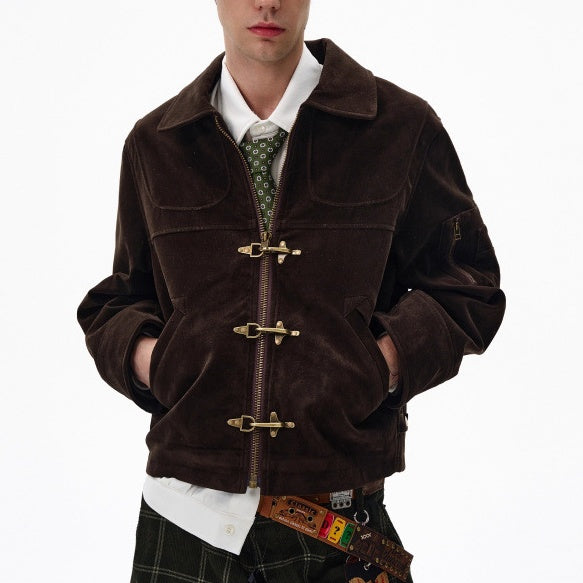 Vintage Distressed Suede Lycra Jacket