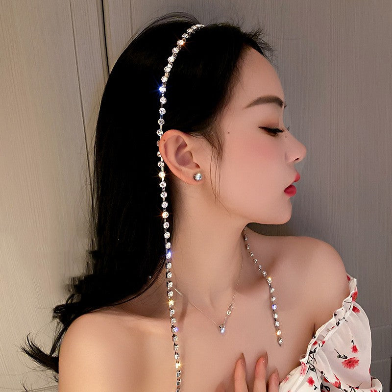 High-grade Diamond-encrusted Tassel Hairband