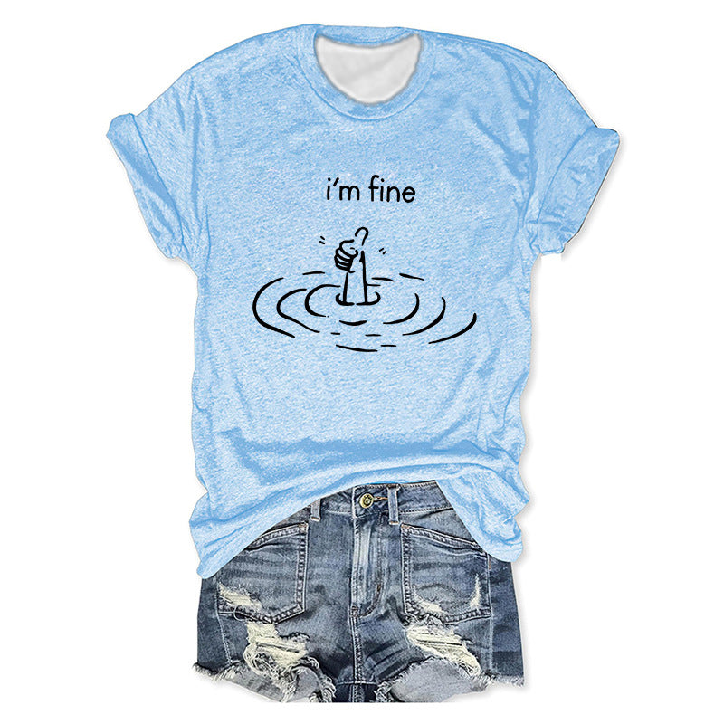 Women's Round Neck T-shirt Summer Quick-drying Cotton-like T-shirt