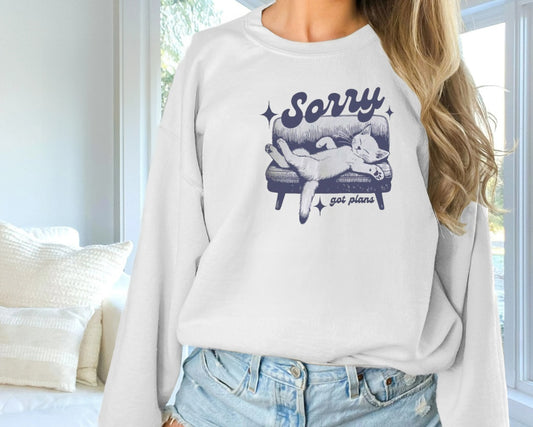 Kvinders moderigtige ensfarvede langærmede sweatshirt med tryk