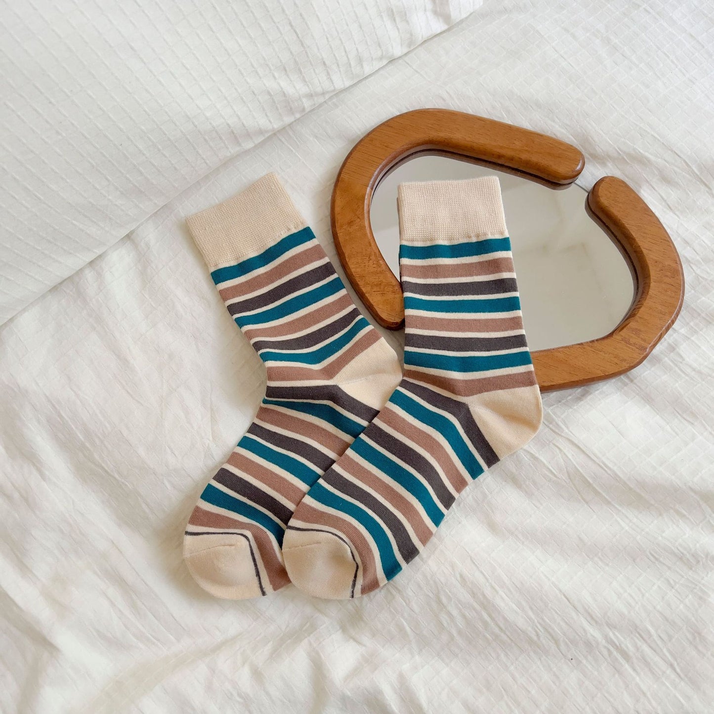 Colourful Striped Socks For Women