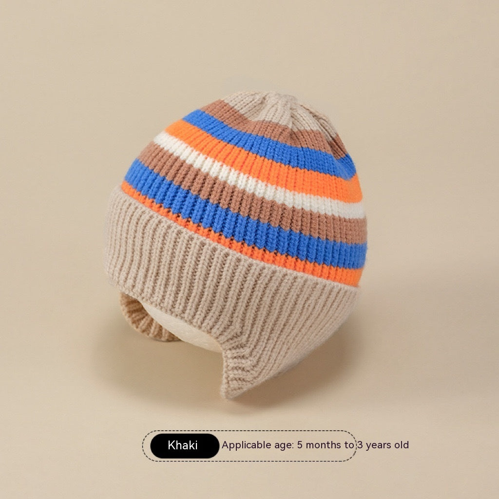 Girls' Knitted Wool Keep Warm Earmuffs Hat