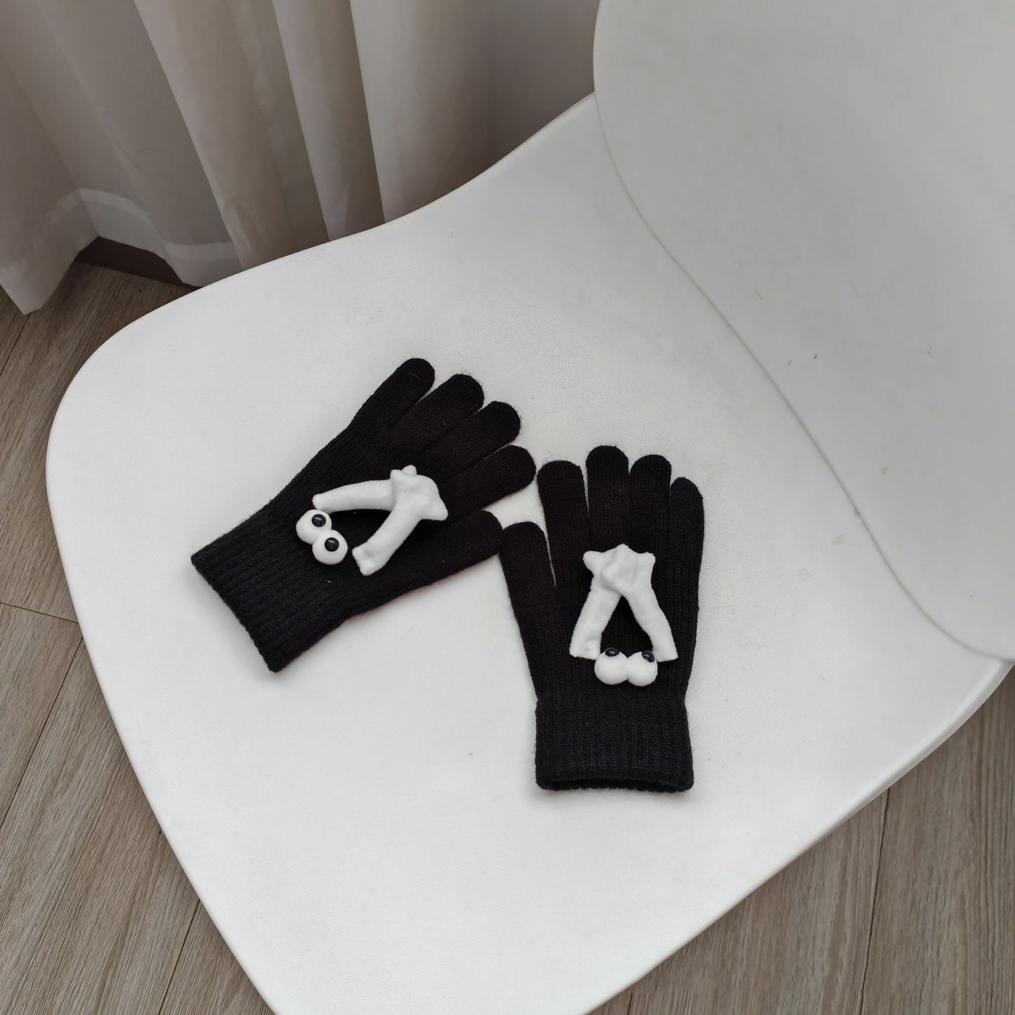 Plush Warm Five-finger Cute Hand Gloves