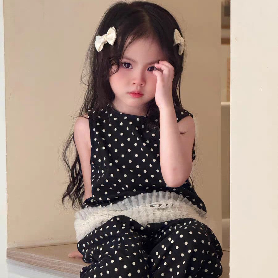 Cream Color Sweet Bowknot Children's Exquisite Side Clip Hairpin