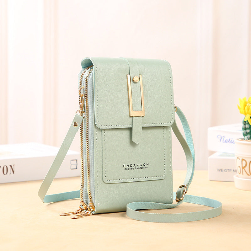 Simple Transparent Touch Screen Phone Crossbody Bag