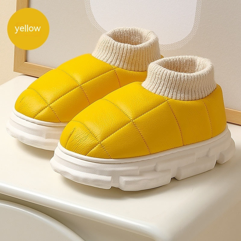 Poop Feeling Cotton Slippers Female Winter Indoor Home Non-slip