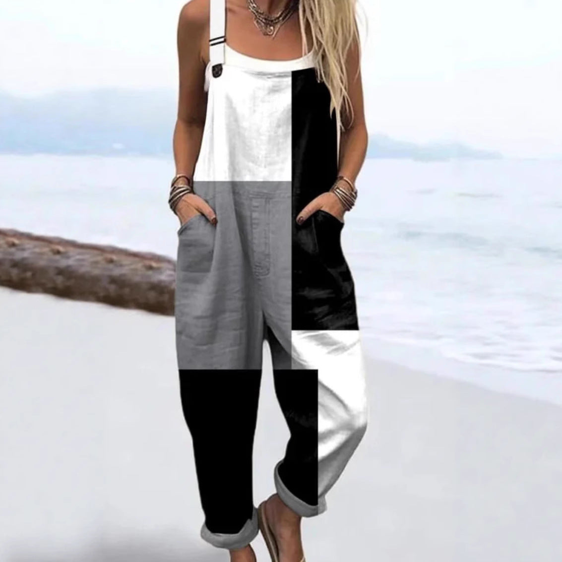 Women's Summer Digital 3D Printing Casual Suspenders