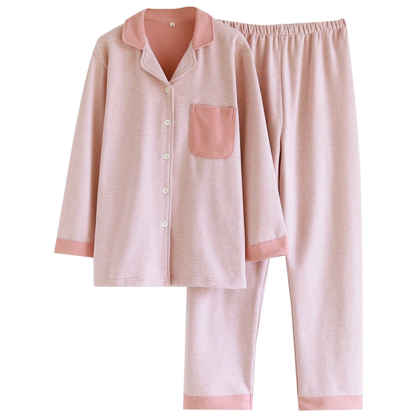 Simple Casual Loose Long-sleeve Pants Homewear Set