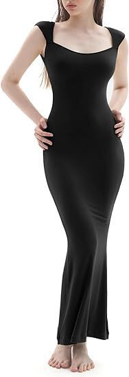Womens Form-fitting Mermaid-style Long Dress