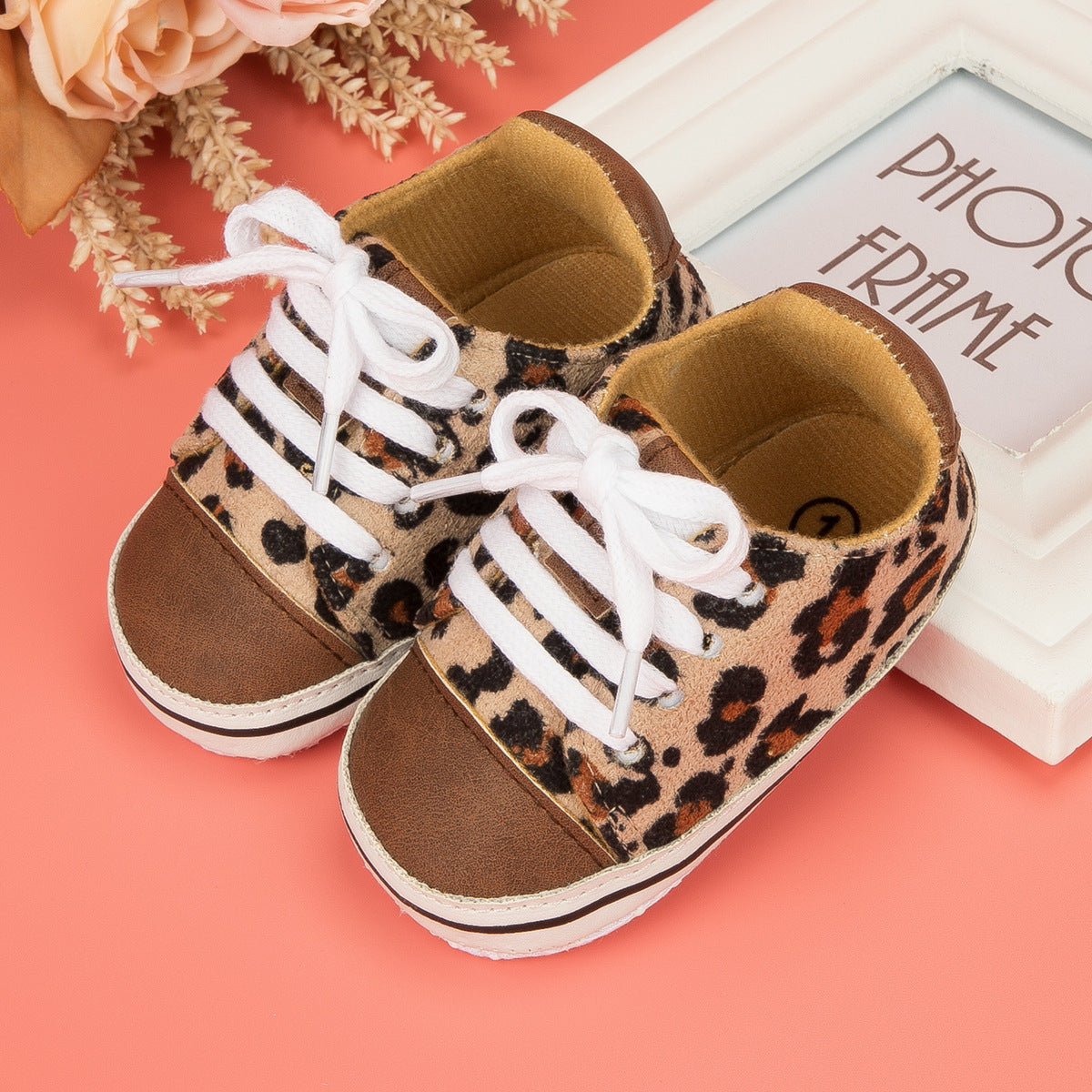 Leopard Print Canvas  Soft Bottom Toddler Baby's Shoes
