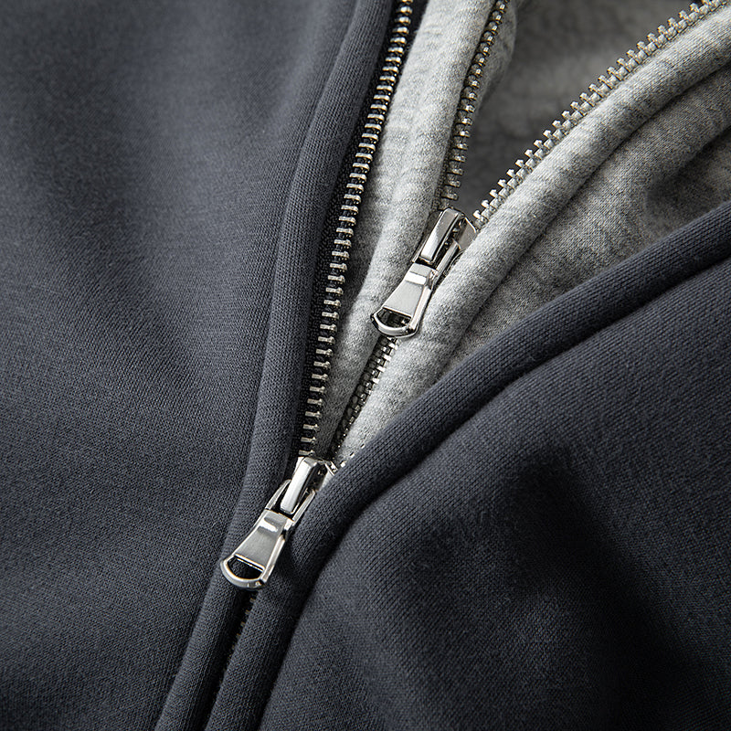 Loose And Versatile Plush Hooded Cardigan Sweater