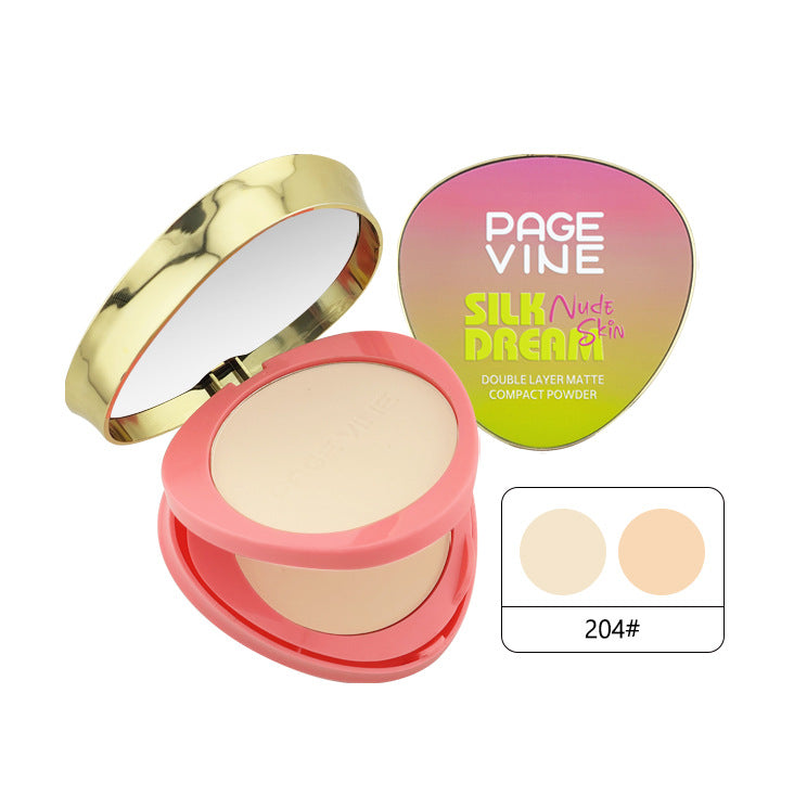 Concealer And Moisturizer Oil Control And Waterproof Sweat-proof Long-lasting Wet And Dry Dual-use Double Layer Powder