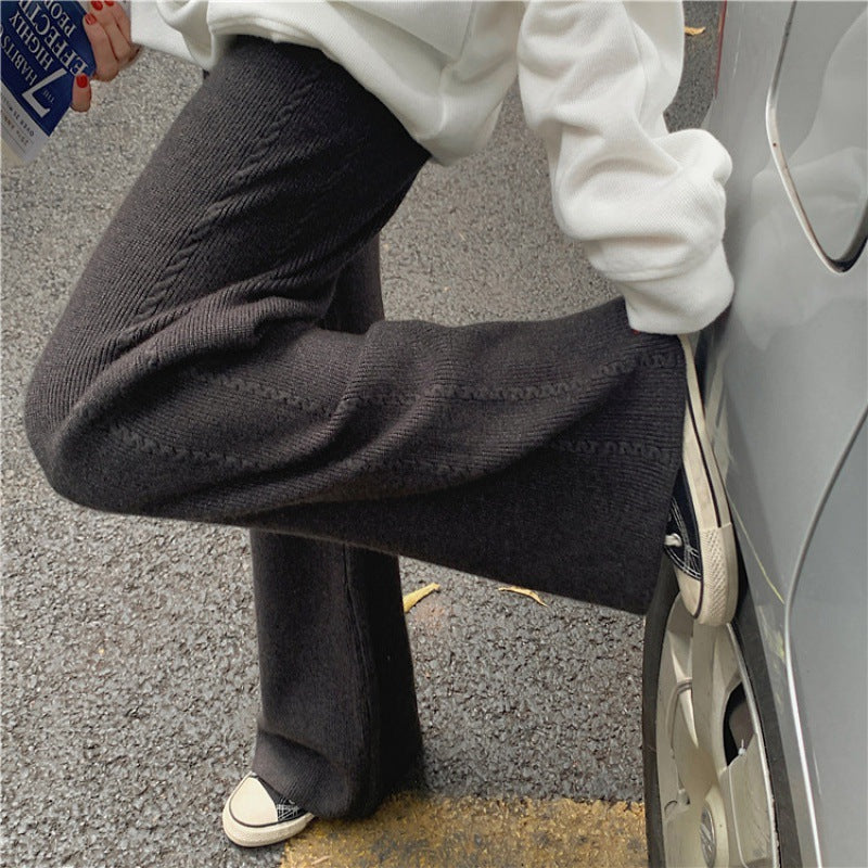 Women's Twist-covering Knitted Wide-leg Pants