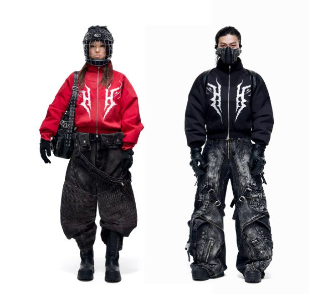 Embroidered Short Jacket White Duck Down Coat