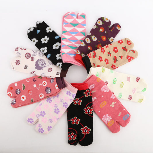 Two-finger Socks Cotton Comfortable Ladies