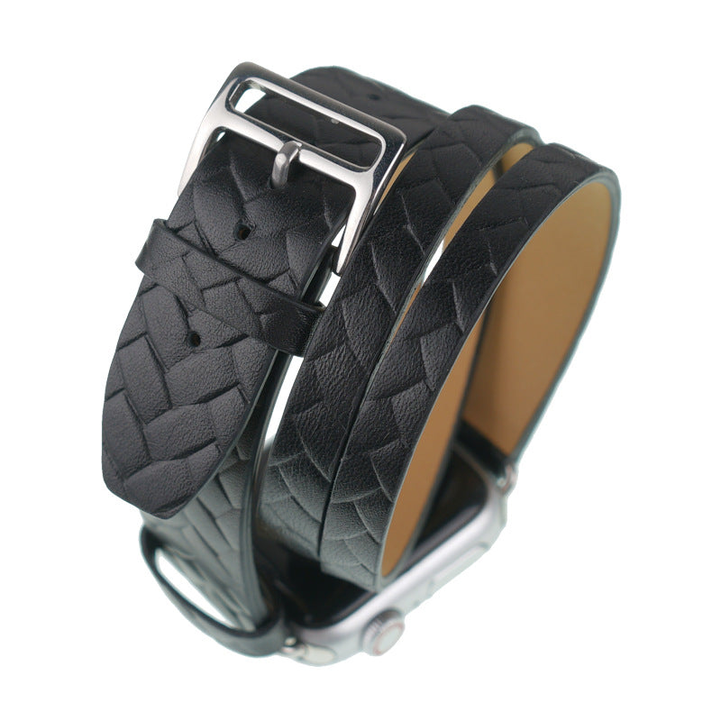 Watch Leather Leaf Pattern Breathable Personality Temperament