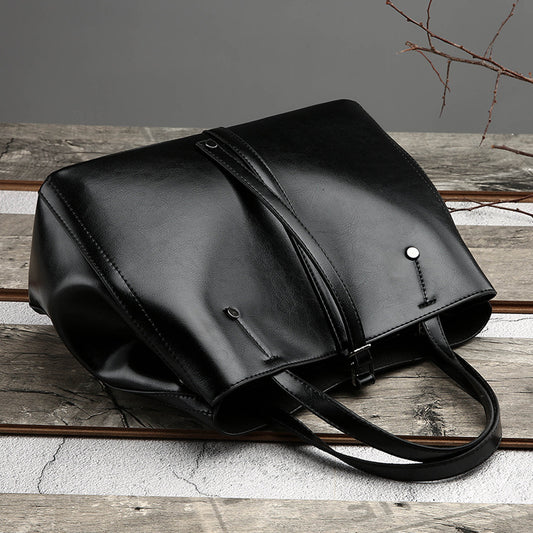 Luxury Retro Women's Hand-carrying Solid Color Simple