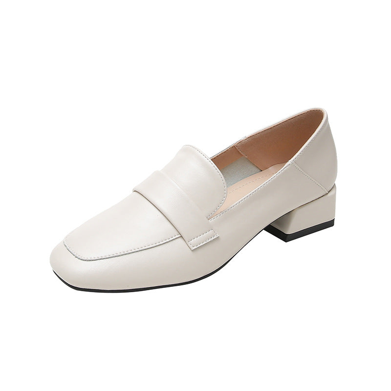 Women's Inner Height Increase Small Leather Soft Bottom Casual Loafer Shoes