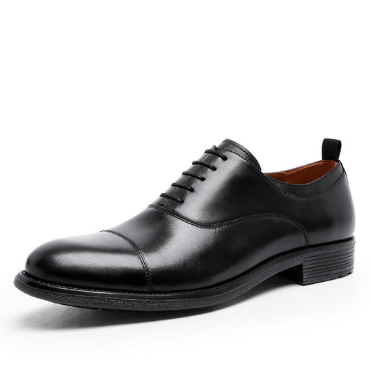 First Layer Cowhide Gradient Upper Lace-up Men's Shoes