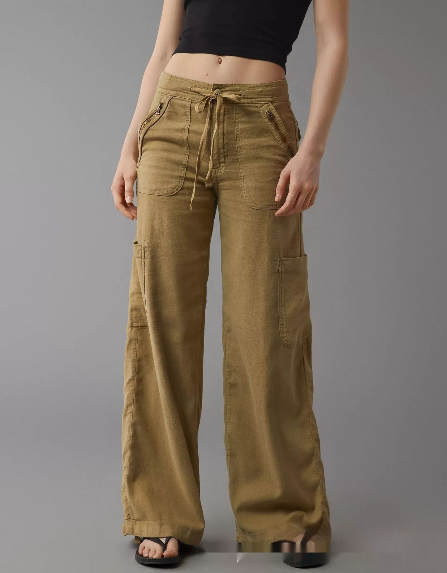 Women's Casual Versatile Solid Color Long Jeans