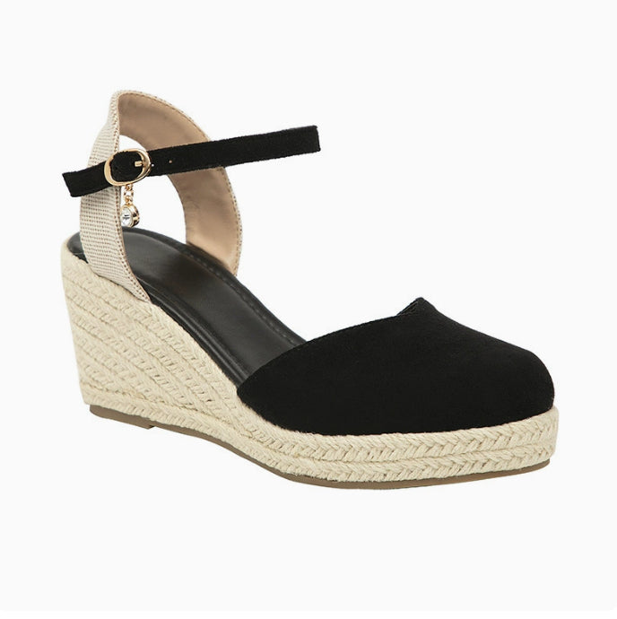 Hemp Rope Wedge Women's Shoes Elastic Band
